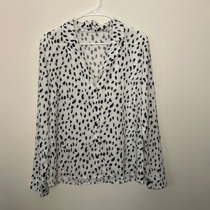 Women’s Long Sleeve Animal Print Blouse